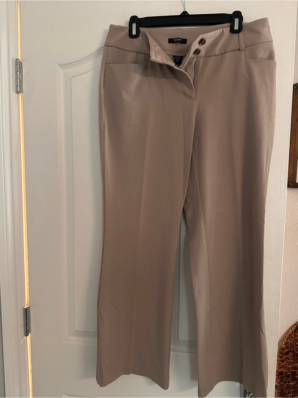 Alfani Wide-Leg Dress Pants in Taupe